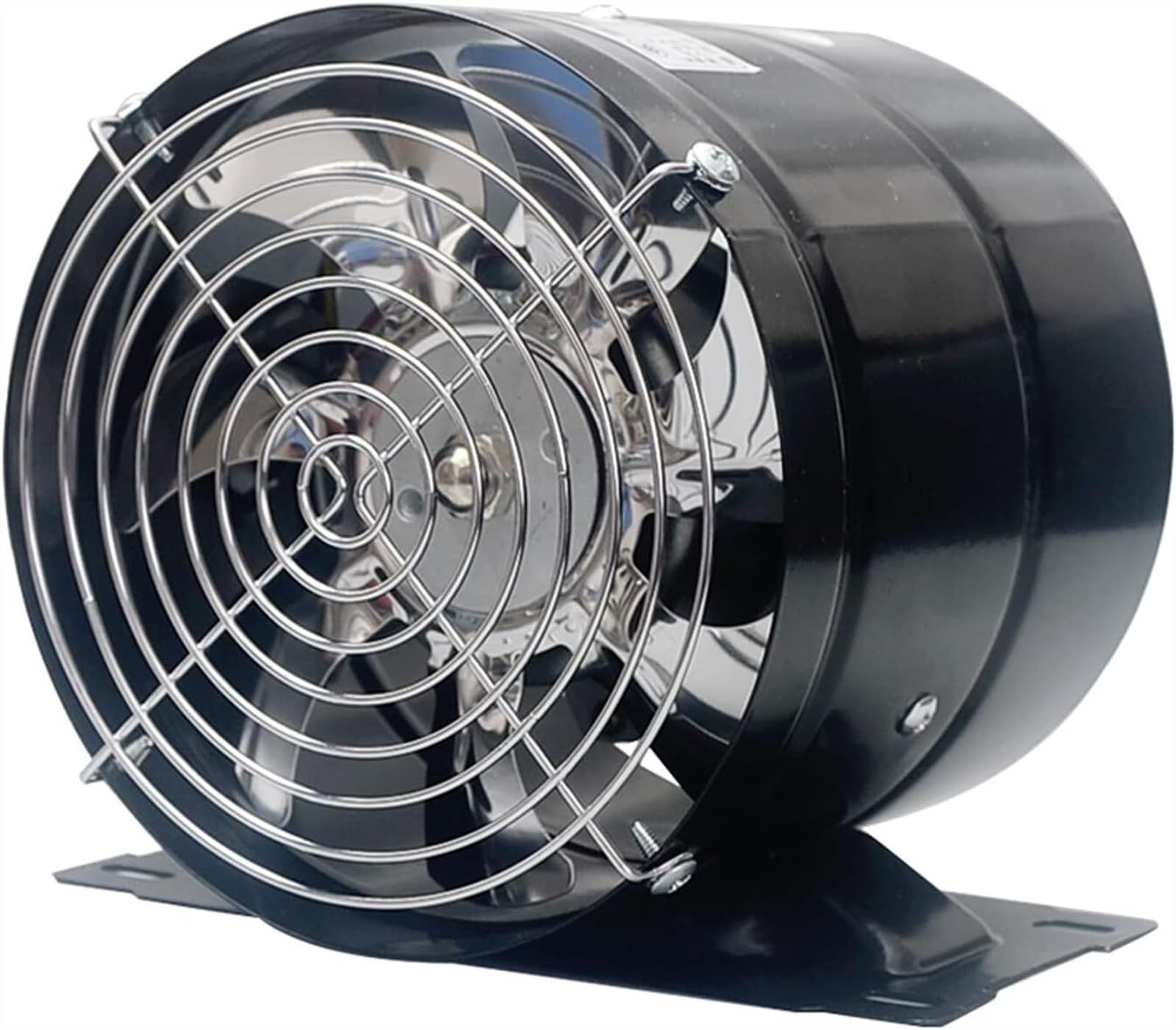 FAiruo Portable Vertical Exhaust Fan - Small Duct Kitchen Desk Fan with Base & Mesh Cover - No Drilling Required for Easy Installation - Perfect for Home, Office, and Commercial Use