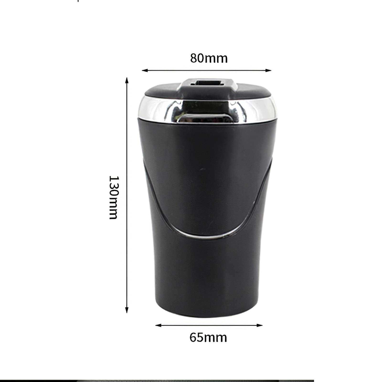 Windproof Car Ashtray with Lid & LED Light - Large Capacity Cigarette Ashtray for Cars, Odor-Free Smoking Accessory with Cup Holder | Perfect for Road Trips, Commuting & Smokers On-The-Go