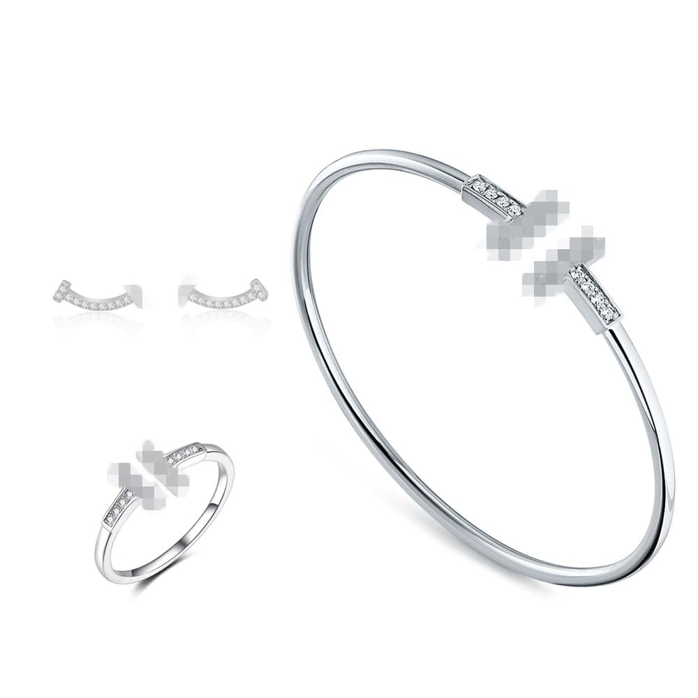 Gold and Silver Bangle Bracelet Set for Women - Elegant Rings, Stud Earrings & Cuff Bangles Jewelry Collection | Perfect for Weddings, Parties & Everyday Wear