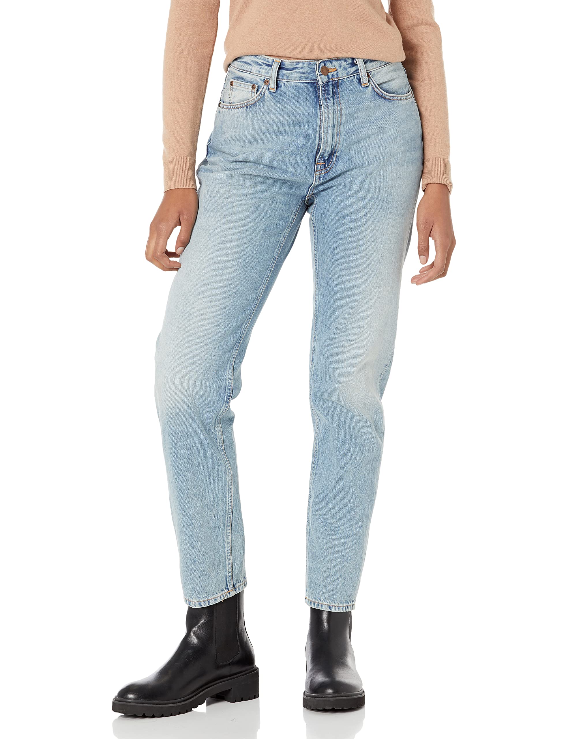 Nudie Jeans Women's Breezy Britt Light Desert Wash Skinny Jeans | High Waist Stretch Denim Pants for Casual Wear & Everyday Outfits