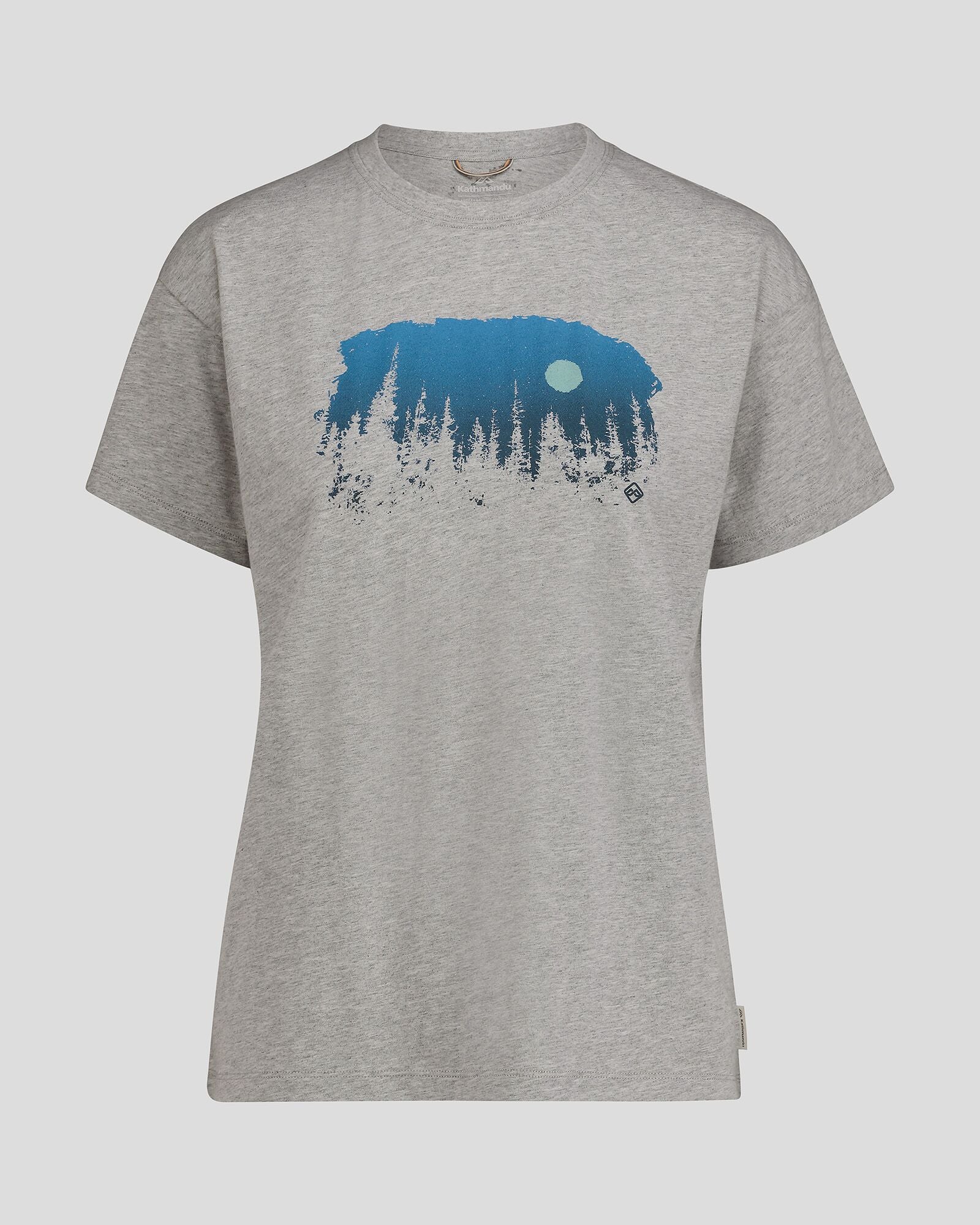 Organic Cotton Women's T-Shirt - Light Grey Marble | Eco-Friendly Casual Tee for Everyday Wear, Yoga & Outings