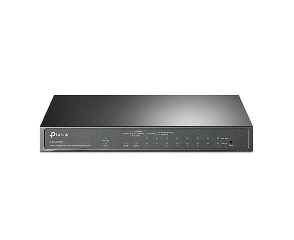 10-Port Gigabit Ethernet Switch with 8 PoE+ Ports - Smart Managed Network Switch for Home Office, Gaming, and Business Networking