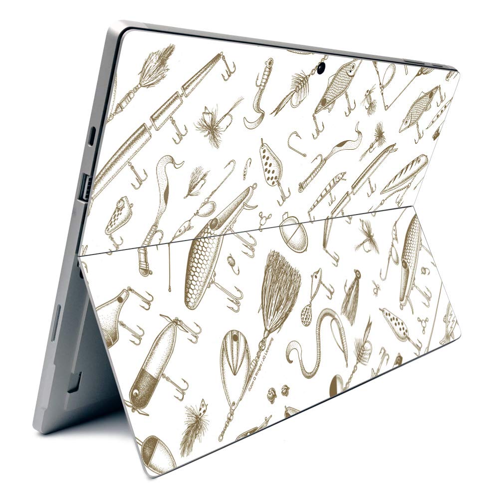 Premium Carbon Fiber Skin for Microsoft Surface Pro 7 - Retro Lures Design | Textured Protective Cover | Easy Application & Removal | Made in USA | Perfect for Work, Travel & Style Protection