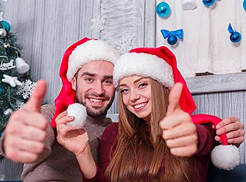 Festive Long Santa Hat for Adults - Soft Red Christmas Santa Hat with White Fur Trim - Perfect for Holiday Parties, Christmas Photos & Festive Gatherings
