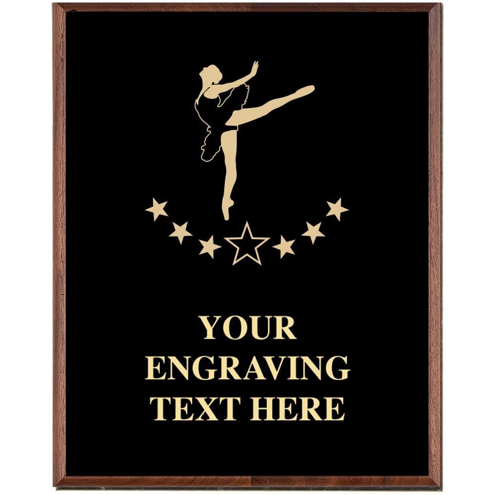Custom Engraved Ballet Dancer Trophy Plaque Award - Personalized Dance Achievement Recognition - Perfect for Ballet Competitions, Recitals & Dance Studio Awards - Crown Awards Prime