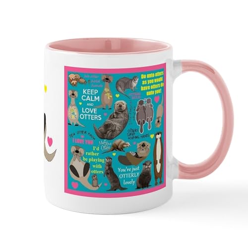 White/Pink Inside - Otters Mug Mugs
