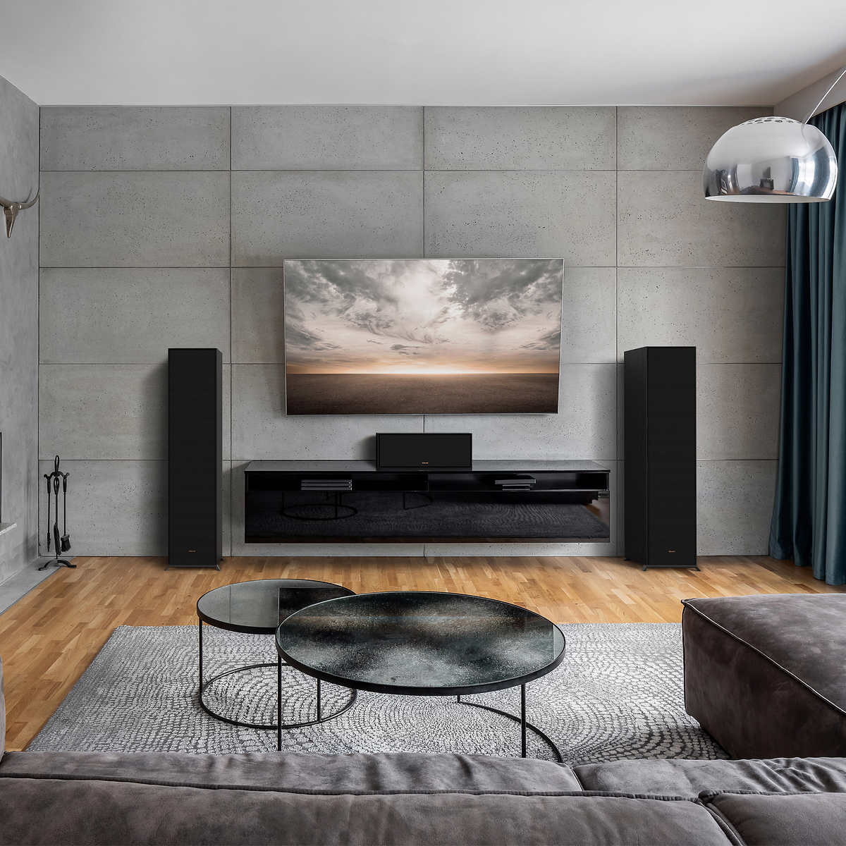 Klipsch Reference Dolby Atmos 5.0.2 Surround Sound System with R-806FA Floorstanding Speakers, R-40M Bookshelf Speakers & R-50C Center Channel - Perfect for Home Theater, Movie Nights & Gaming Setup