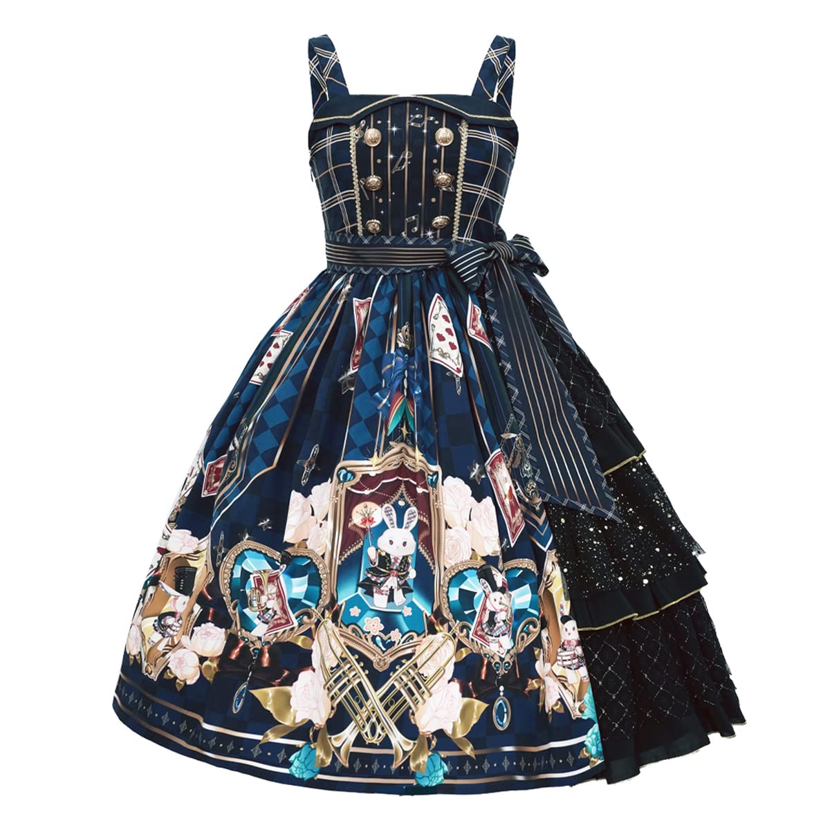 Gothic Princess Dress Set for Women - 3-Piece Halloween Costume with Cute Print | Elegant Party Outfit for Cosplay, Themed Events & Gothic Fashion