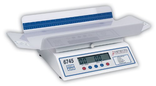 Detecto 6745 Digital Baby Scale with Printer - 30 lb x 0.1 oz / 15 kg x 0.005 kg Precision - Newborn Weight Measurement for Pediatric Clinics & Home Use