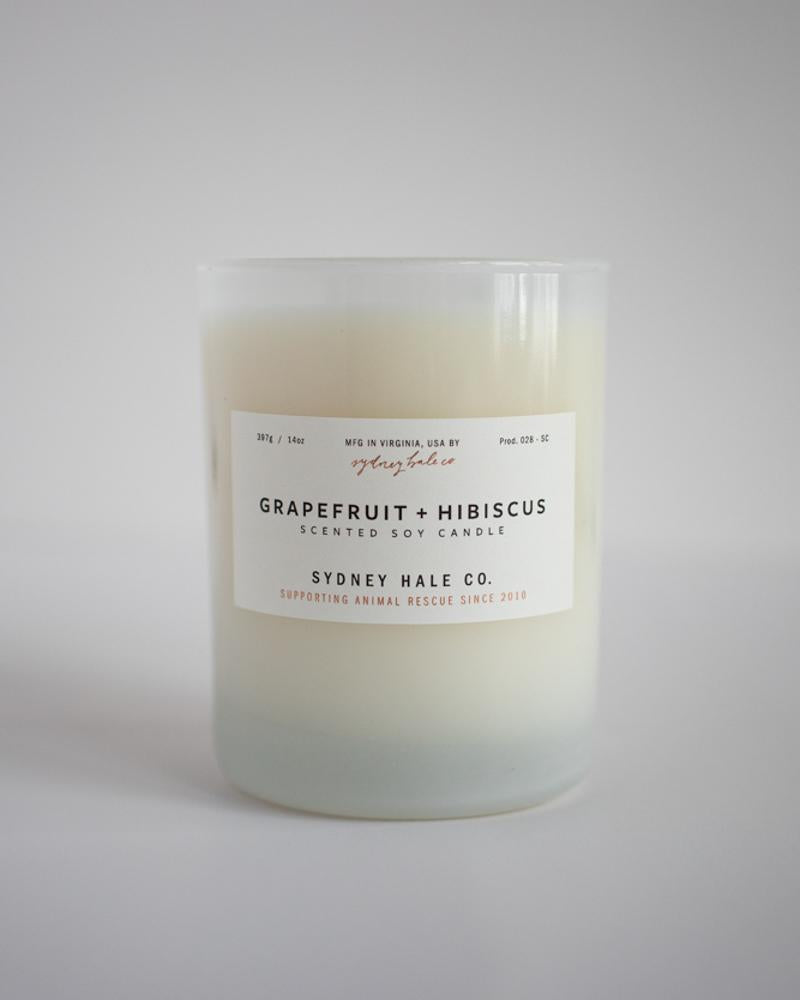 Grapefruit & Hibiscus Scented Soy Candle | Natural, Eco-Friendly Home Fragrance | Perfect for Relaxation, Meditation & Spa Nights