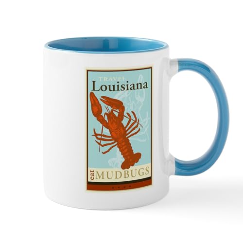 White/Blue Inside - Travel Louisiana Mug