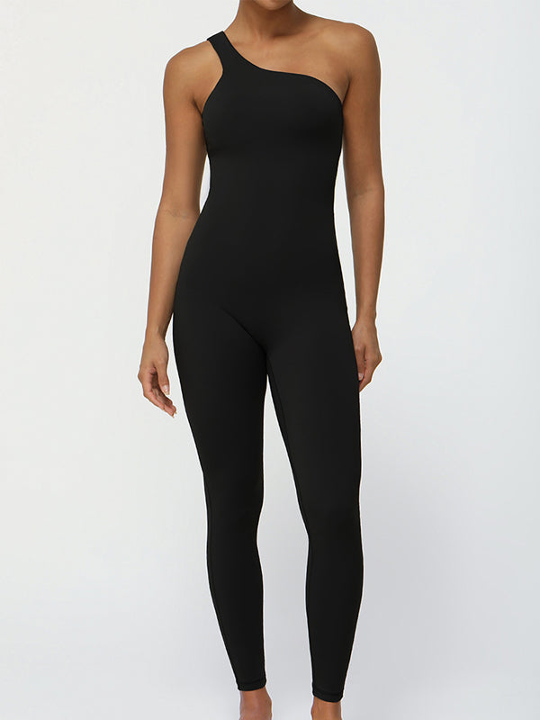 ZASUWA Women's Stretchy Elastic Tailored Seamless Quick-Dry Jumpsuit - Perfect for Yoga, Gym, Workout & Casual Wear