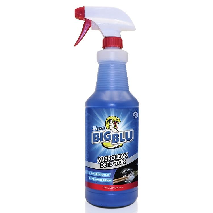 Big Blu Micro Leak Detector for Refrigeration Systems - 1 Qt RT100S, 1 Gal RT100G, Subzero RT150S & 8oz RT175B Viper Blue - HVAC Leak Detection Solution for Professional Technicians & DIY Home Use