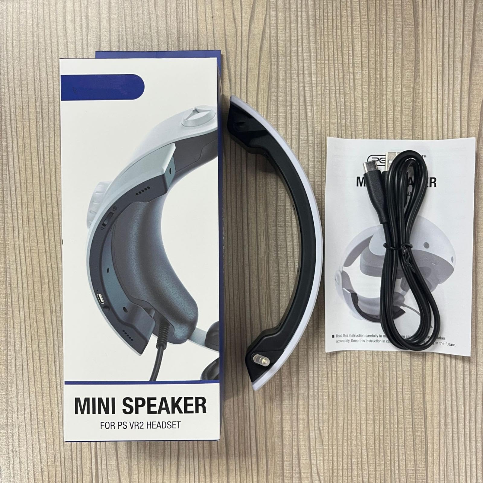 ZEZEFUFU 3.5mm Stereo External Speaker - Mini Portable Audio Amplifier for PSVR2 Game Headset - Perfect for Gaming, VR Experiences & Home Entertainment