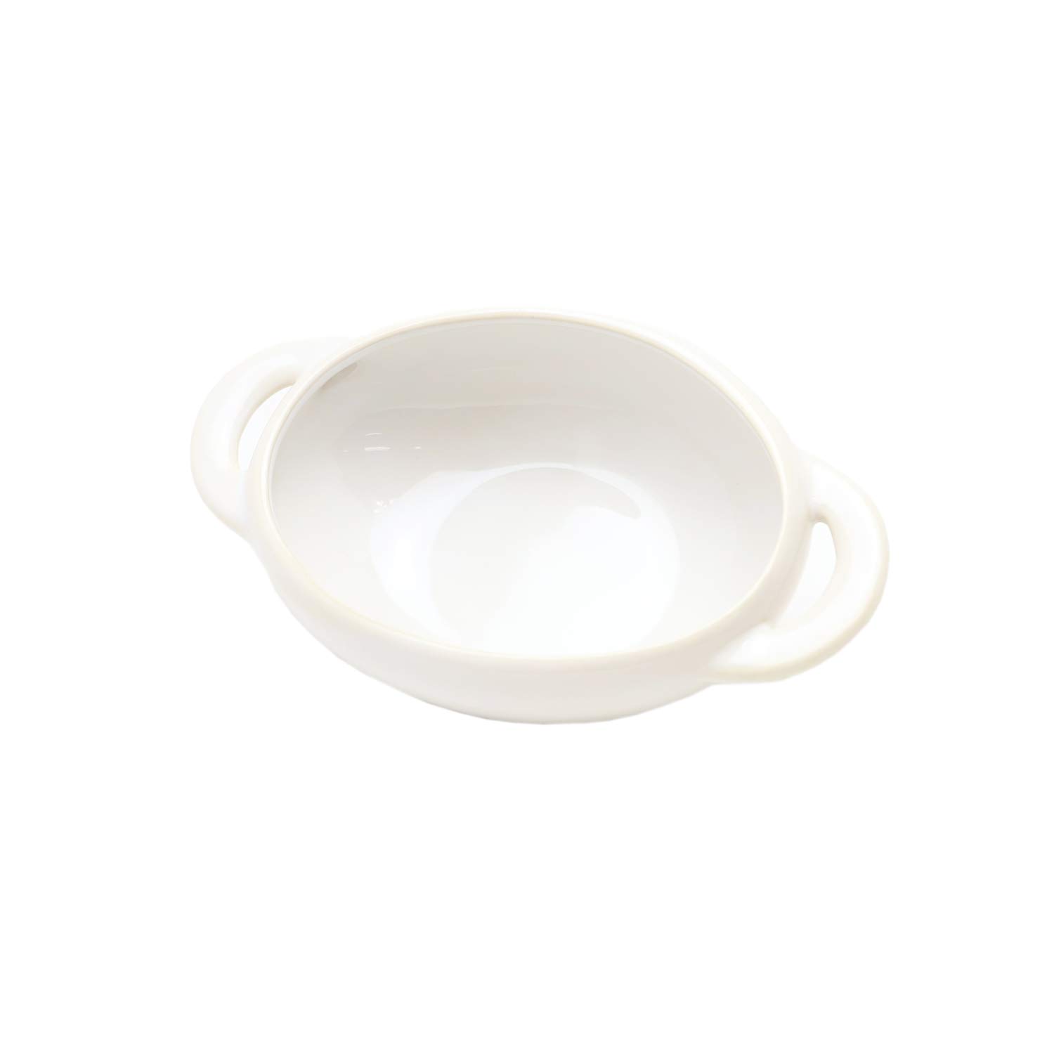 Premium TAMAKI Ceramic Gratin Dish - Small White Oven-Safe Baking Bowl for Casseroles, Desserts & Side Dishes | Perfect for French Onion Soup, Mac & Cheese, Crème Brûlée