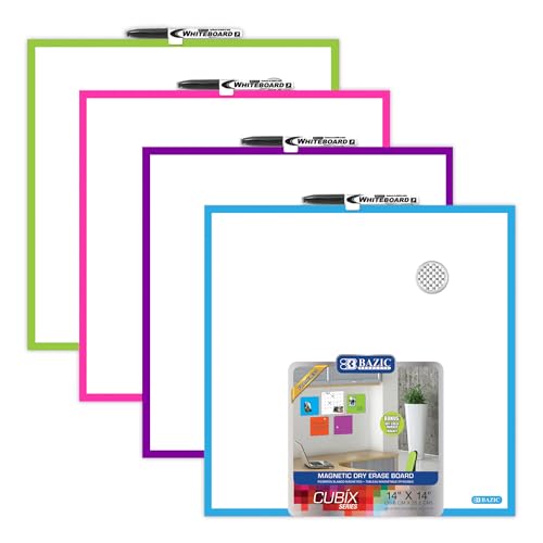 4 Assorted Colors + Markers & Magnets