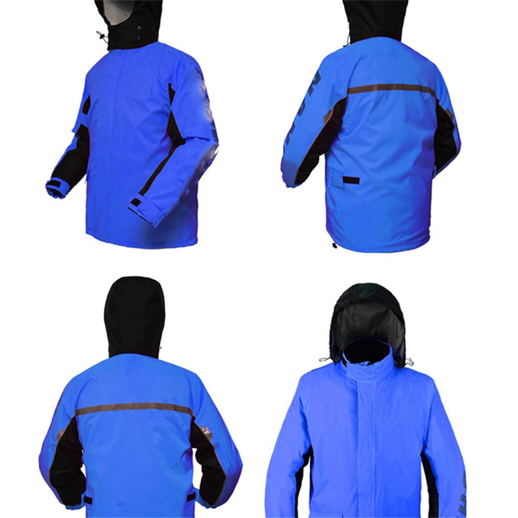 Waterproof Motorcycle Rain Jacket for Men & Women - Bicycle Riding, Camping, Outdoor Activities - Lightweight & Breathable Rainwear Suit