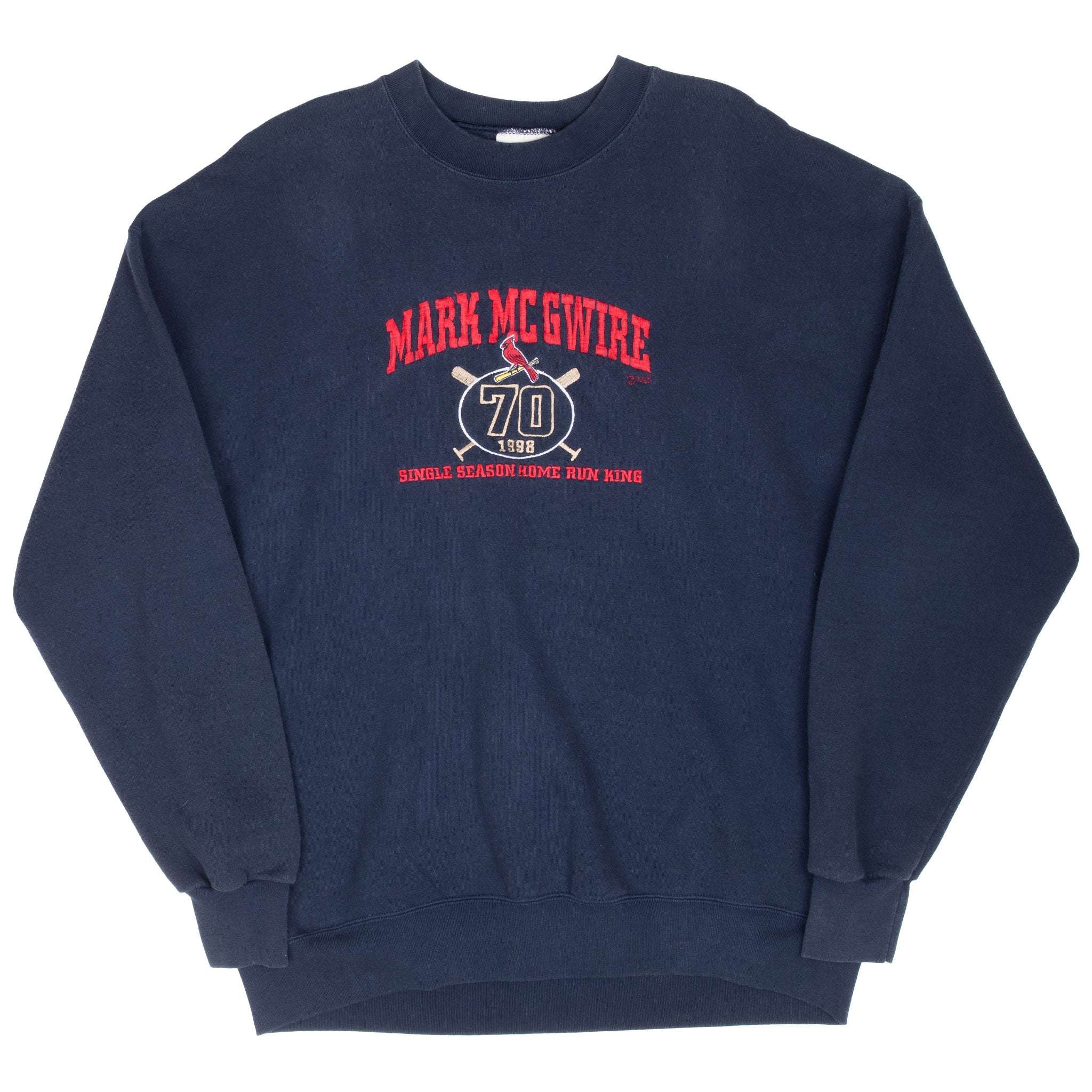 Vintage 1998 St. Louis Cardinals Mark McGwire MLB Baseball Sweatshirt XL - Perfect for Game Day & Retro Sports Fashion