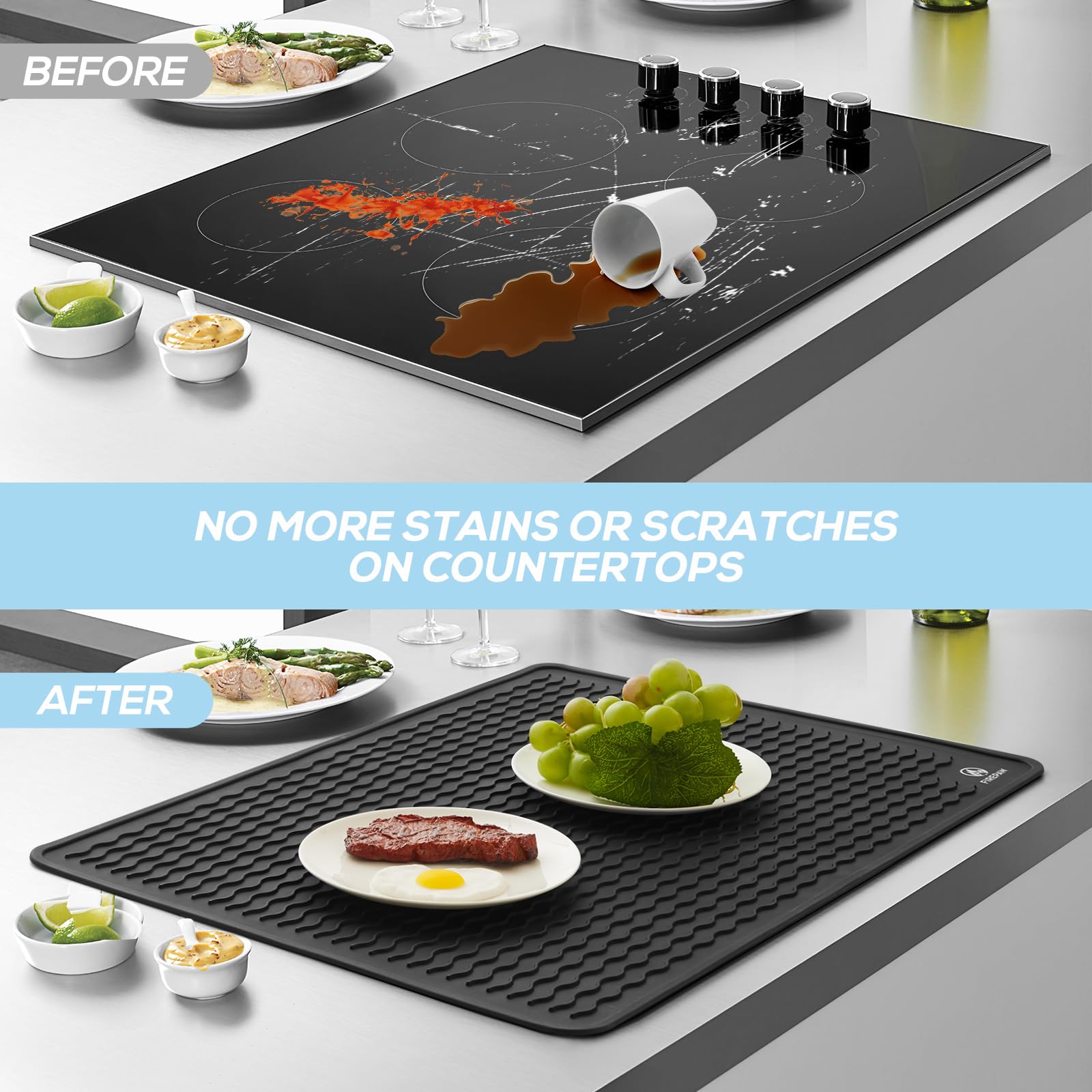 PAWBOSE Silicone Stove Top Cover - Extra Large 28