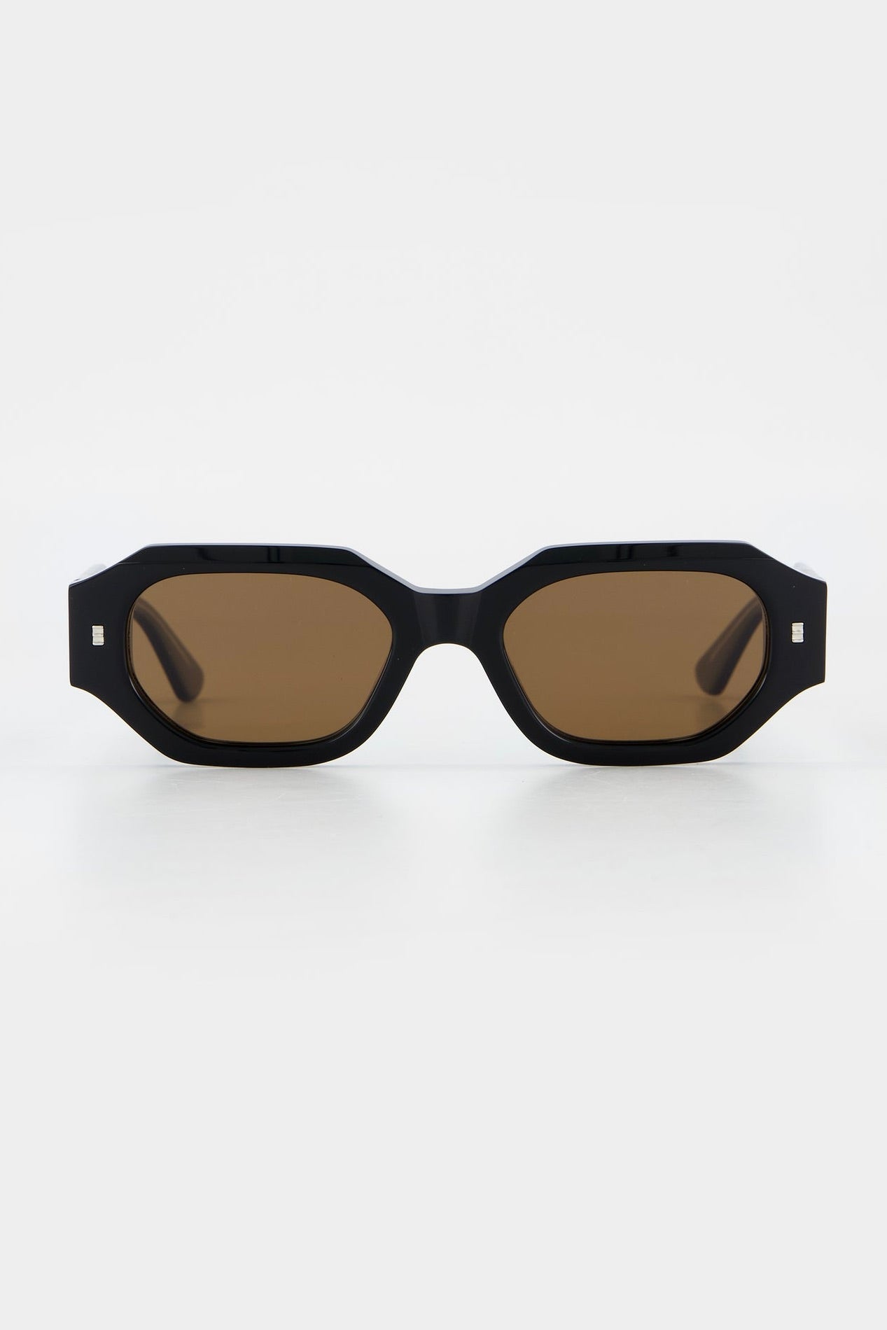 Stylish Blake Black & Brown Lens Sunglasses for Men & Women - UV Protection, Polarized, Fashionable Shades for Outdoor Activities, Driving, and Beach Vacations