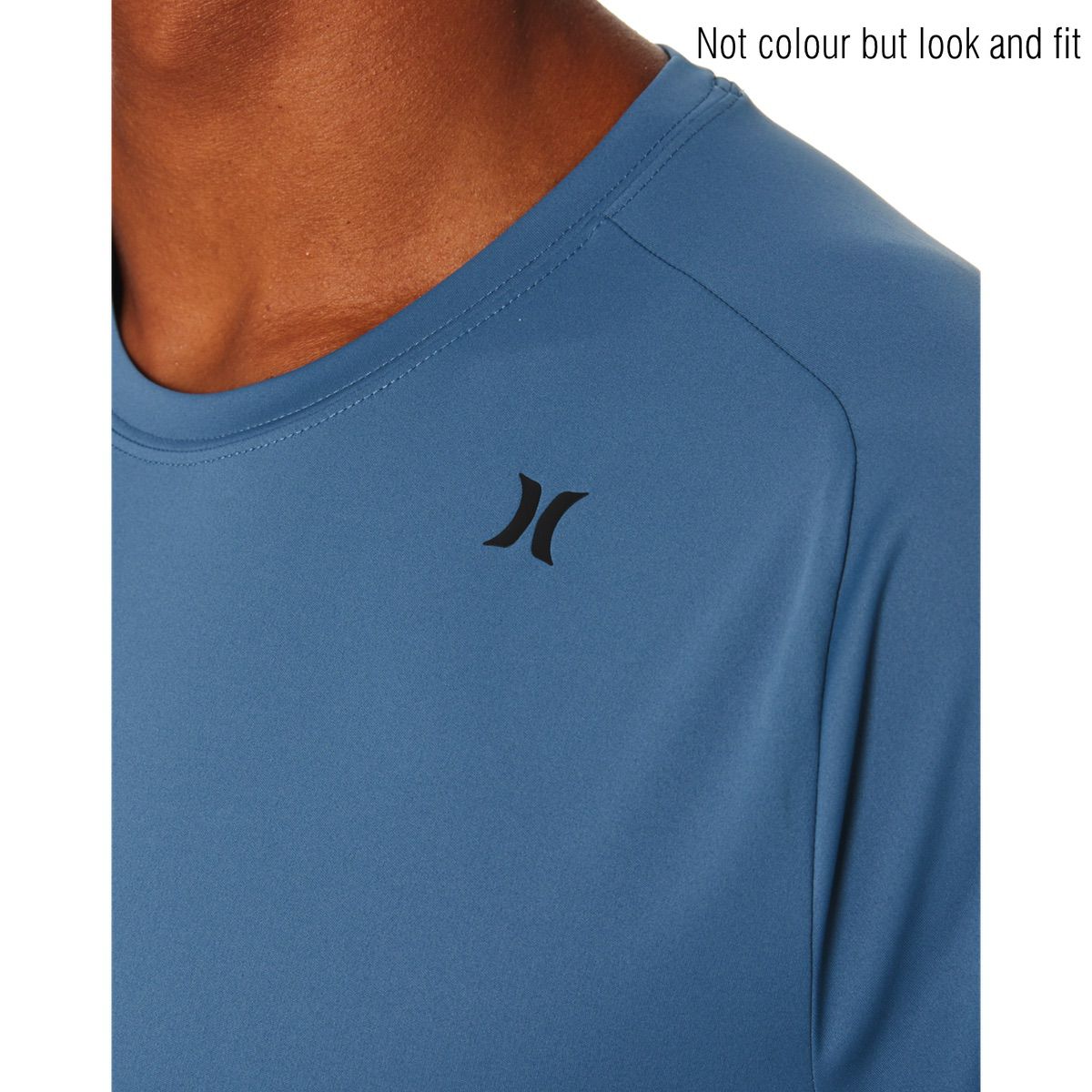Men's Hurley Q/D Short Sleeve Rash Guard Shirt - Iron Grey - UPF 50+ Sun Protection for Surfing, Swimming & Outdoor Activities