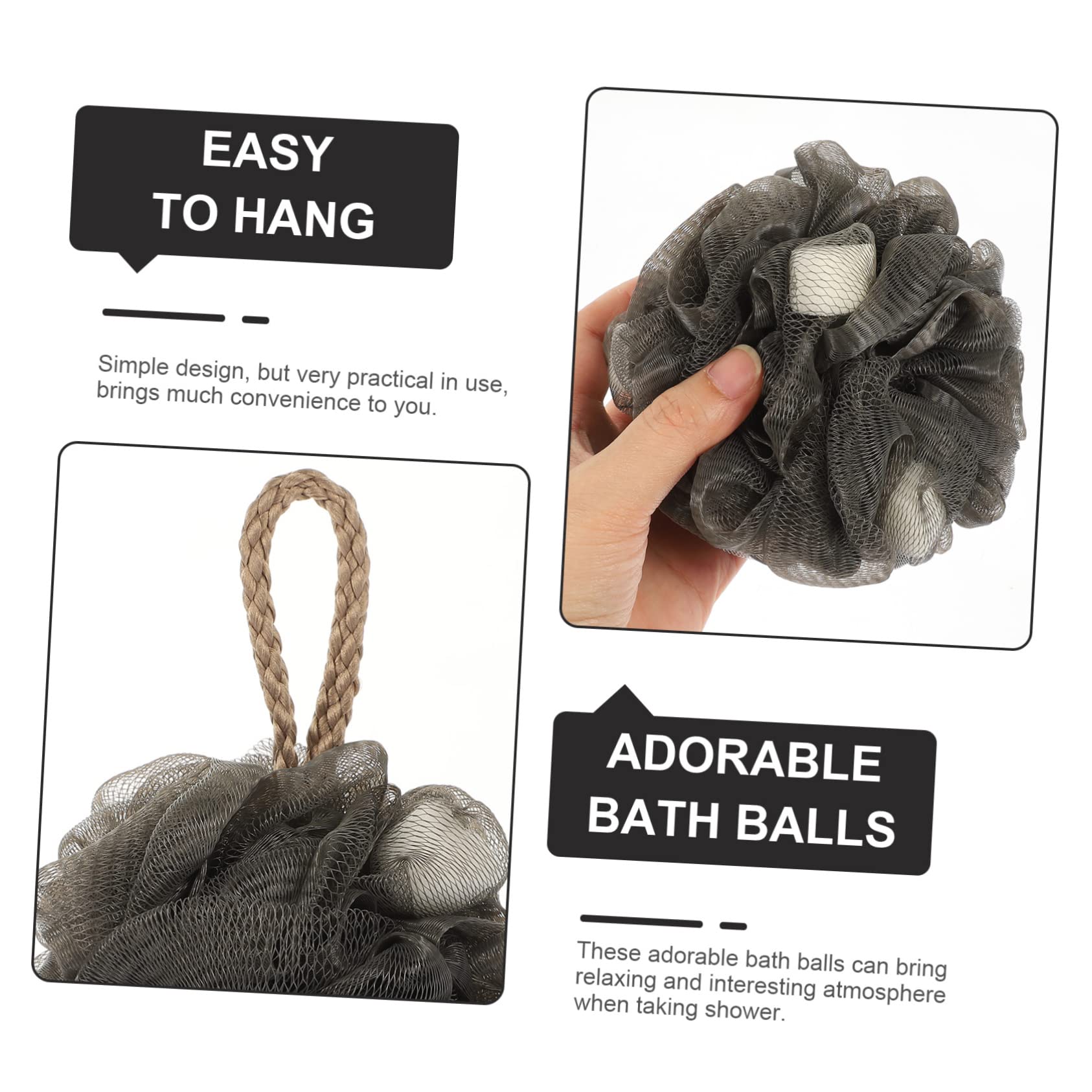 4-Pack Bath Sponges for Shower & Body Scrub - Soft Loofah Mesh Scrubbers for Exfoliating & Cleansing - Portable Bathroom Cleaning Accessories for Skin Care & Dish Washing - Perfect for Spa, Home & Travel Use