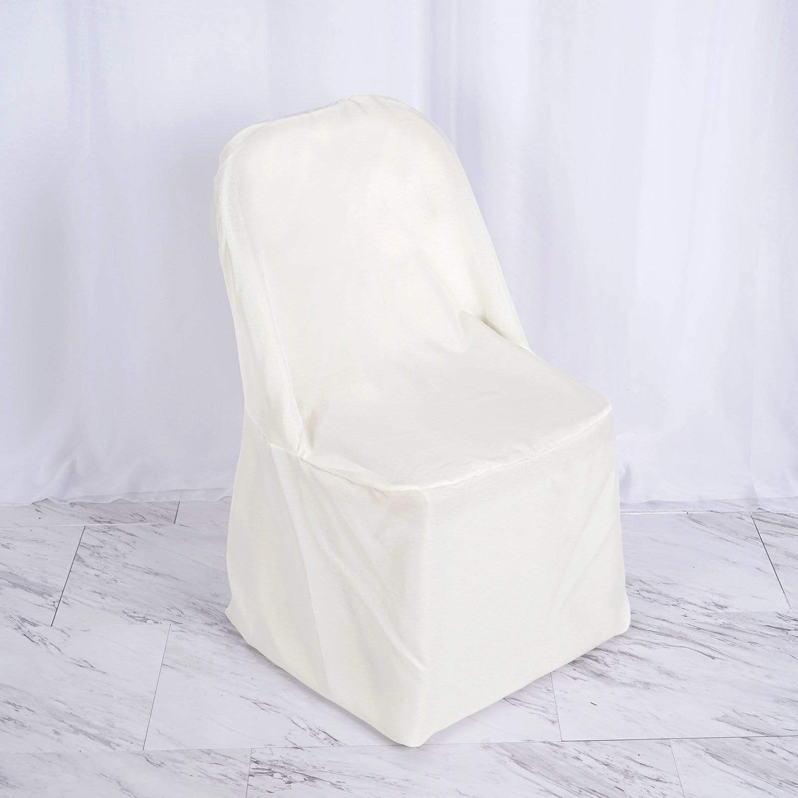 Foldable Flat Chair Covers for Weddings, Parties & Events - Elegant Decorations for Banquets, Receptions & Outdoor Gatherings