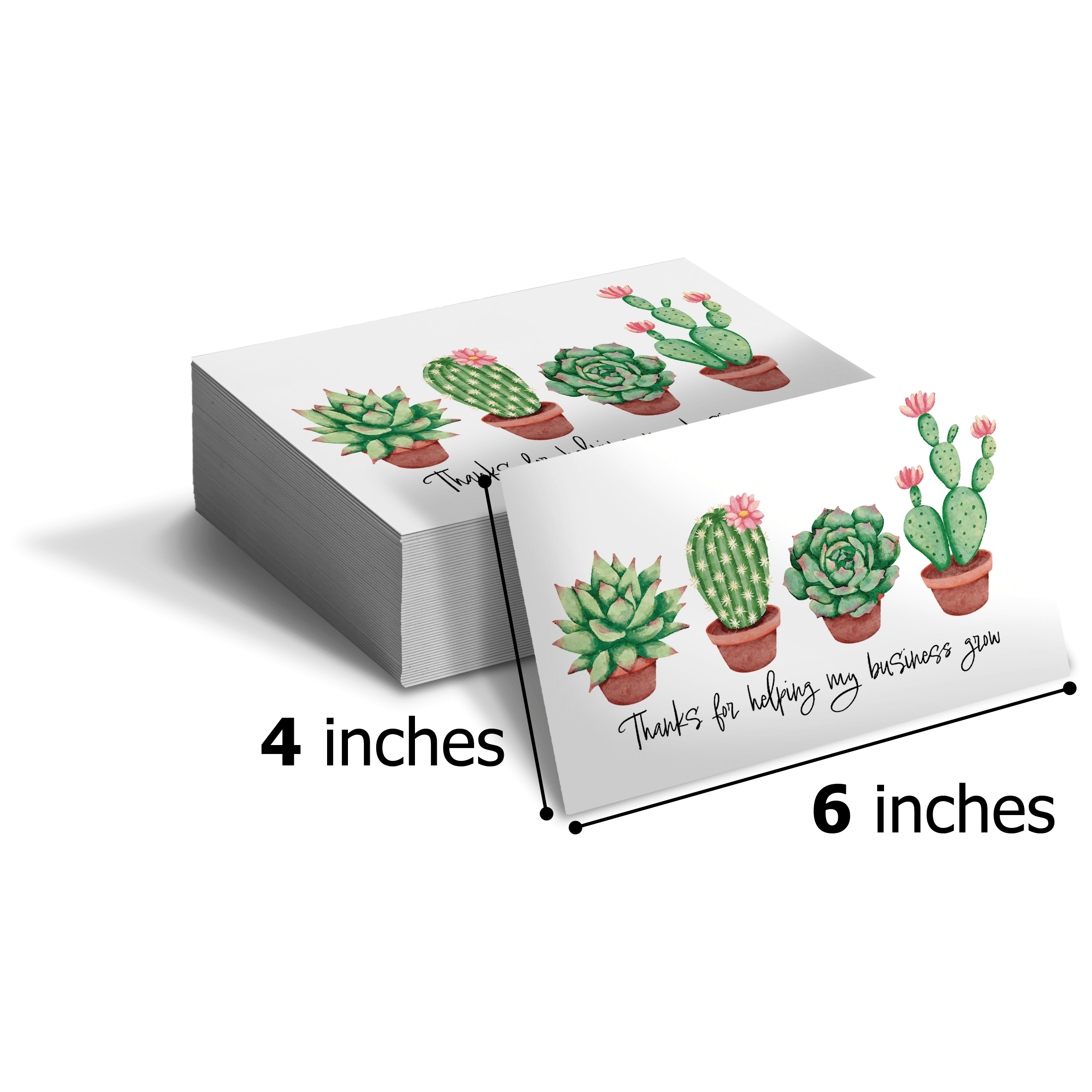Succulent Insert Cards - Elegant Greeting Cards for Plant Lovers | Perfect for Birthdays, Thank You Notes & Home Decor