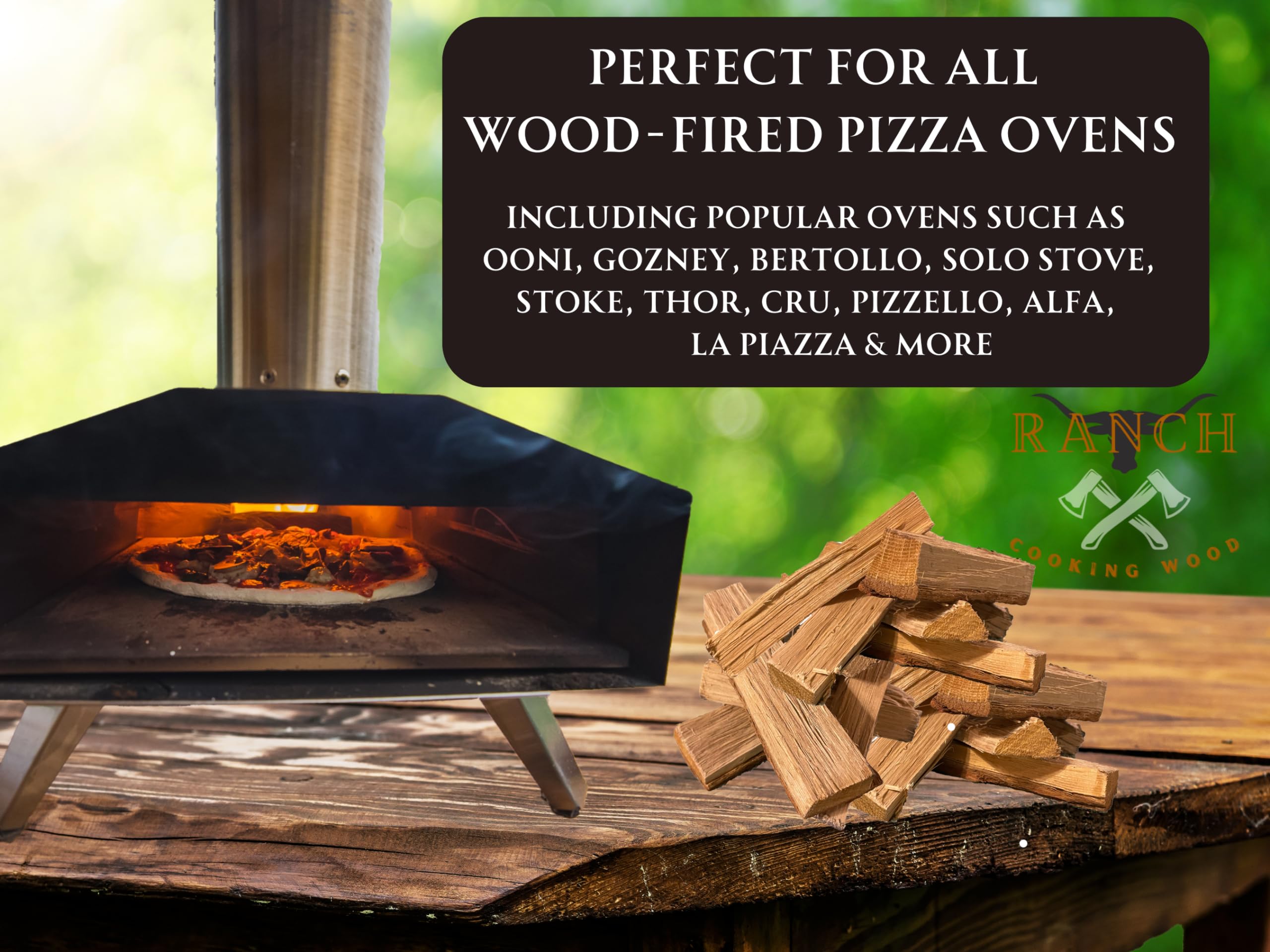 Premium 6-Inch Mini Oak Logs for Pizza Ovens – 1000 Cubic Inches | Perfect for Ooni, Gozney, Bertello & Solo Stove | Naturally Cured, USA Harvested (12-14lbs) | Ideal for Wood-Fired Pizza, Grilling & Smoking | Outdoor Cooking & Backyard BBQ Essential