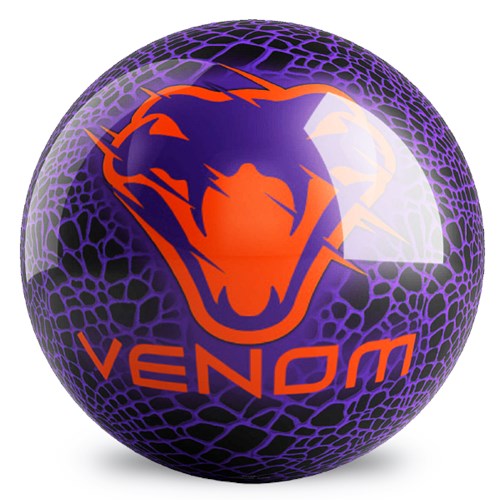 Motiv Venom Orange/Purple Spare Bowling Ball | High Performance Reactive Resin | Perfect for Strikes & Spares | Great for League Play & Tournament Use