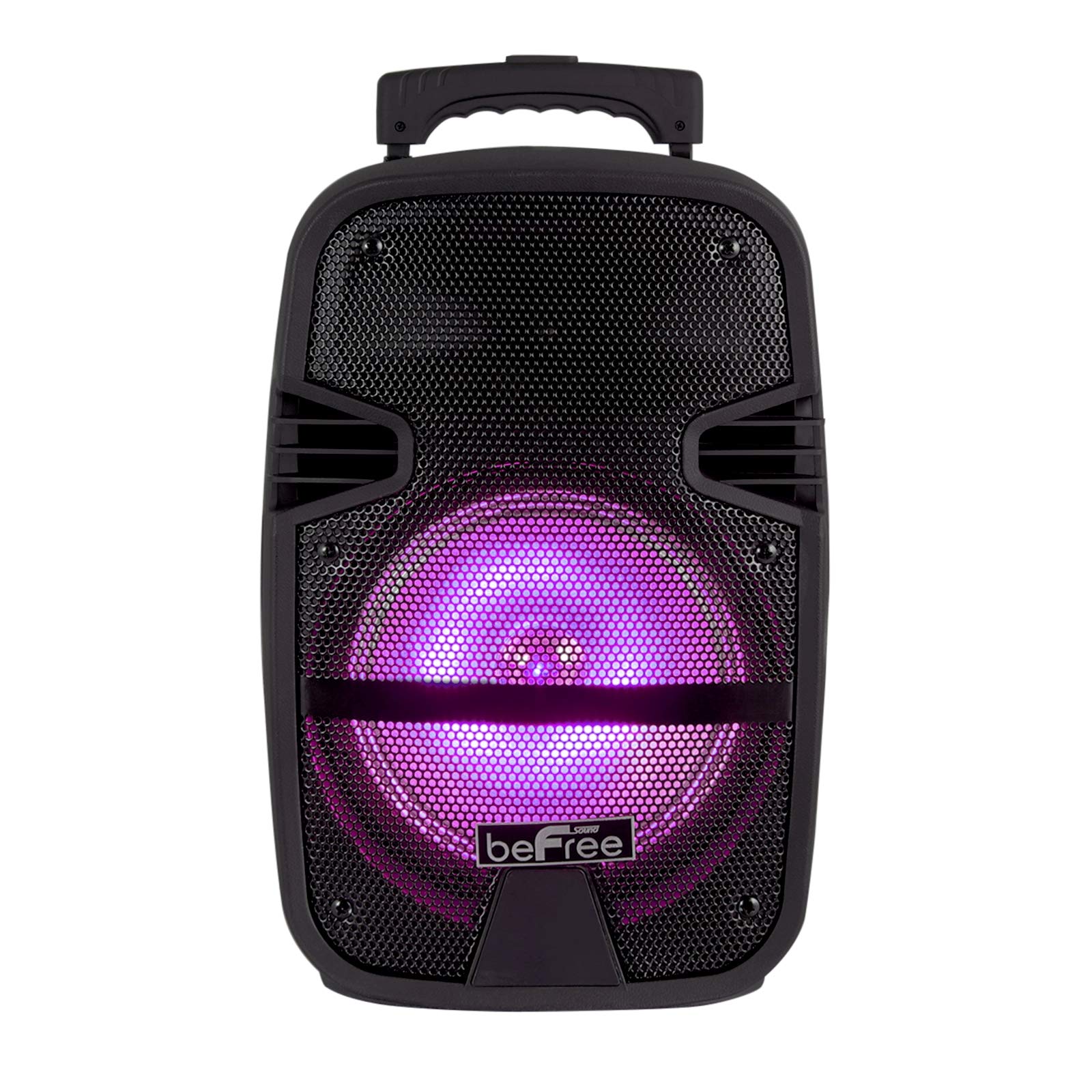 beFree Sound 8 Inch 400 Watt Bluetooth Portable PA Speaker with LED Lights - Perfect for Outdoor Parties, Weddings & Events | Wireless Music System with Powerful Bass