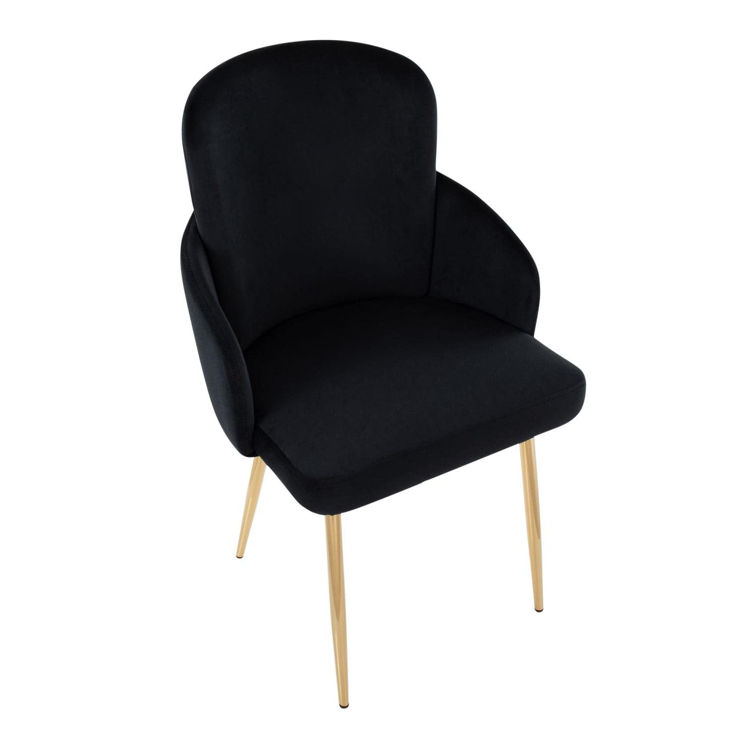 LumiSource Dahlia Upholstered Dining Chairs Set of 2 - Modern Kitchen Chairs for Dining Table - Comfortable Contemporary Seating for Home, Restaurant & Office Use