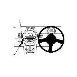 ClicOn No Holes Angled Dash Mount for Mini Cooper (2007-2014) & Clubman (2007-2014) & Convertible (2008-2016) & Mini One (2007-2015) - Secure Phone Holder for Hands-Free Navigation & Driving
