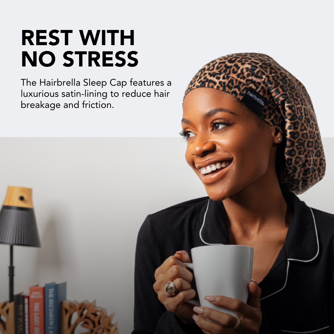 Bundle and Save: Hairbrella Satin Lined Sleep Cap for Curly & Natural Hair - Protect Hair While Sleeping, Travel & Gym Use