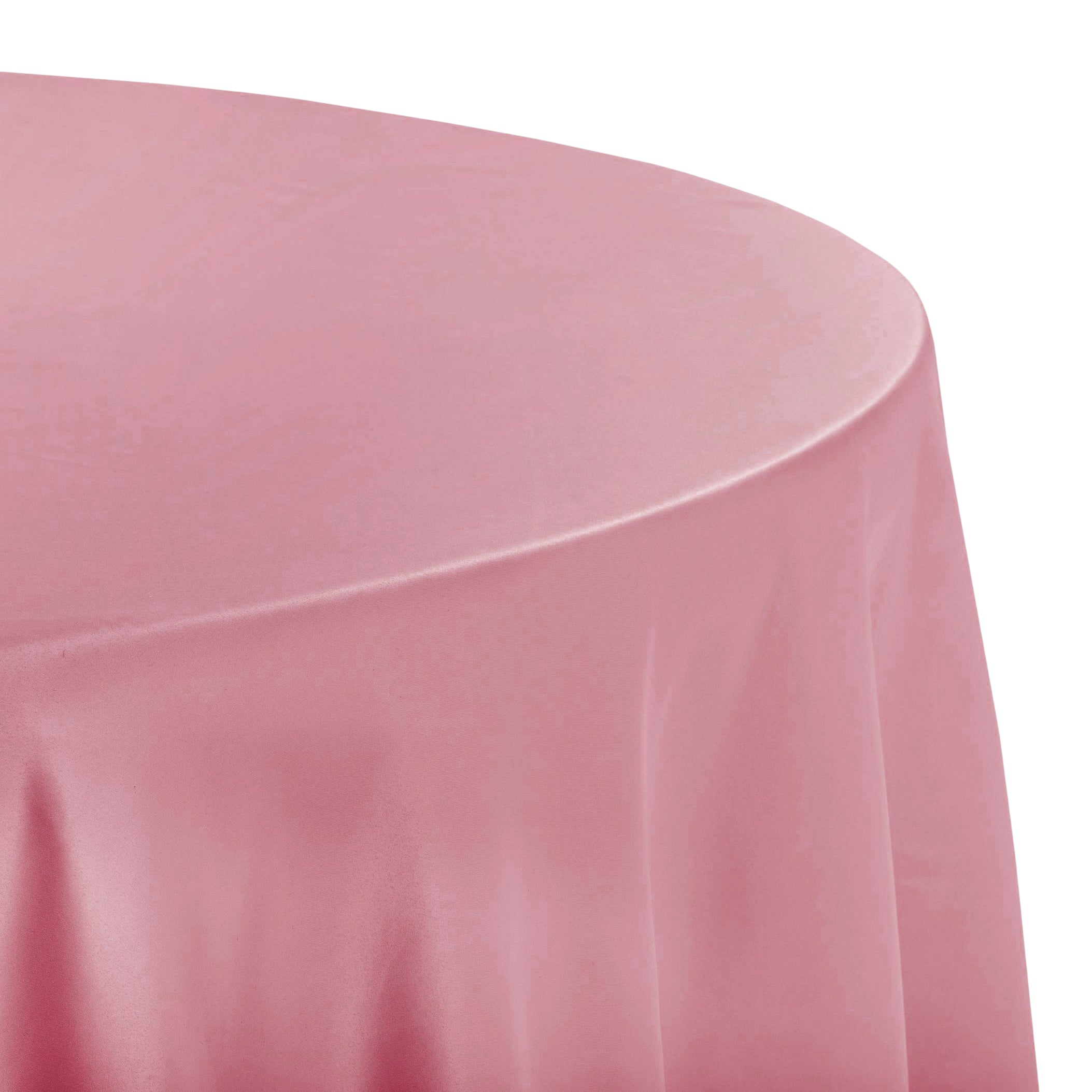 L'amour Satin 120-Inch Round Tablecloth - Dusty Rose/Mauve for Weddings, Parties & Formal Dining
