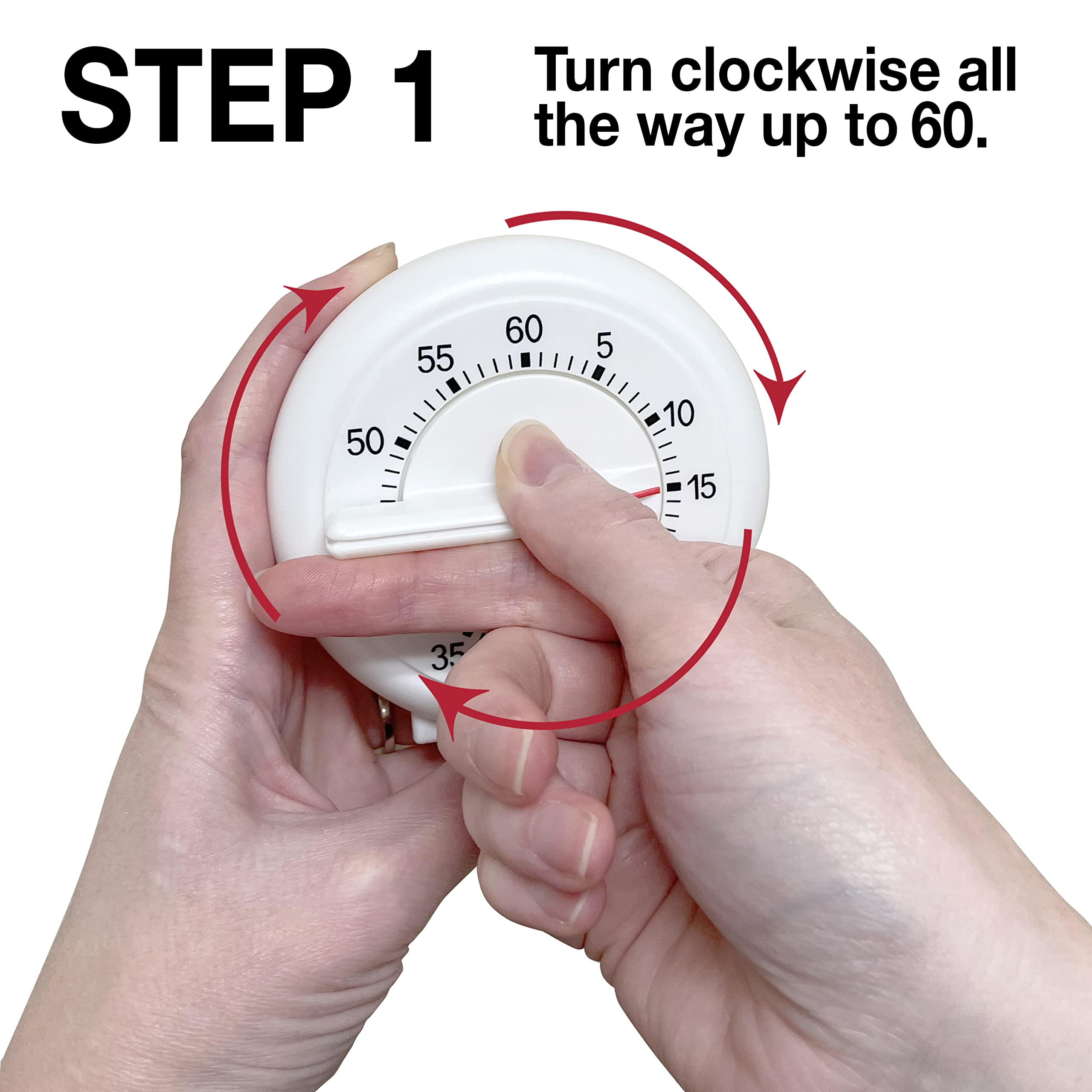 Norpro 60 Minute Kitchen Timer with Loud Alarm - 3.5 Inch Large Display for Easy Reading | Perfect for Cooking, Baking, Studying & Workout Timing