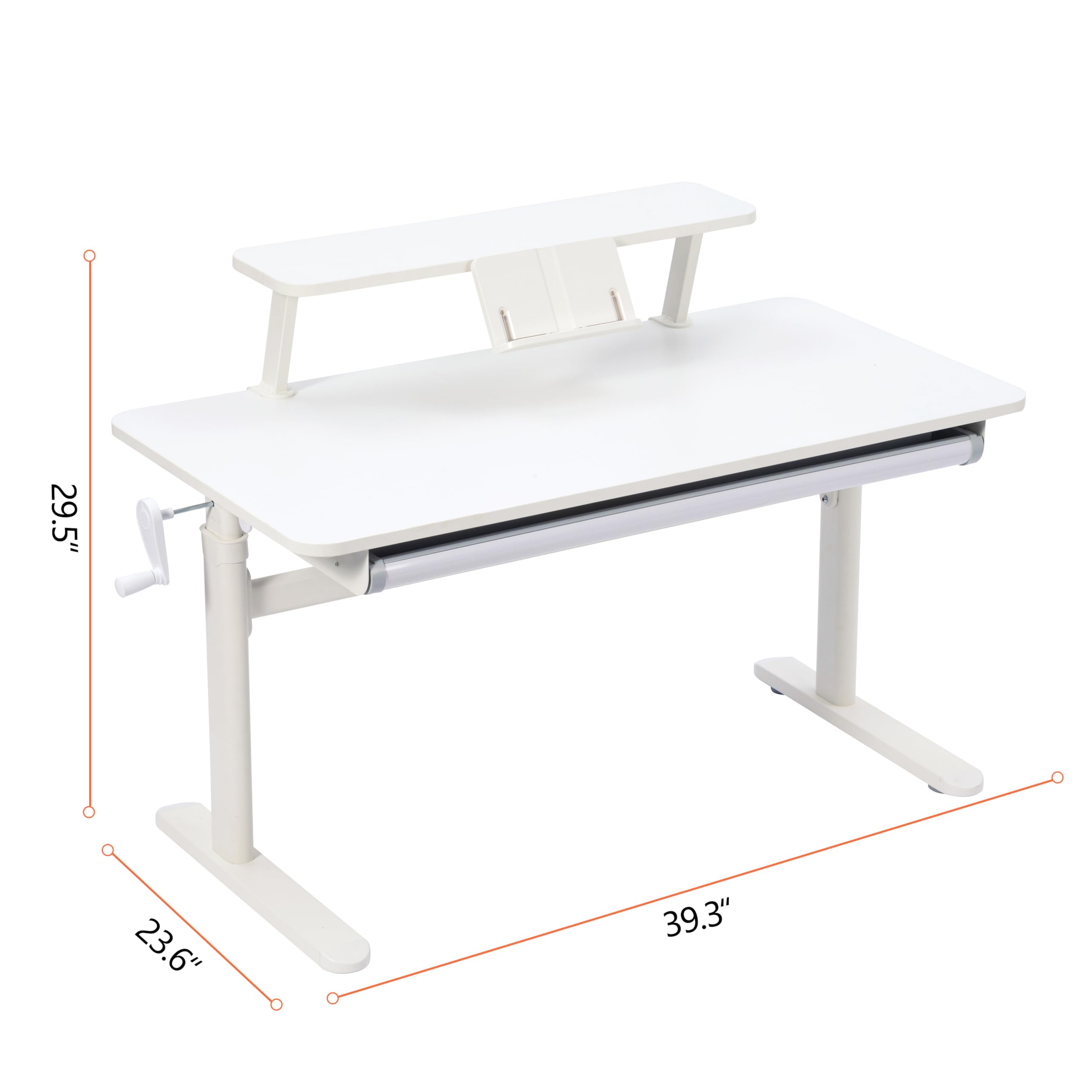 Adjustable Kids Study Desk with Detachable Bookshelf - 39