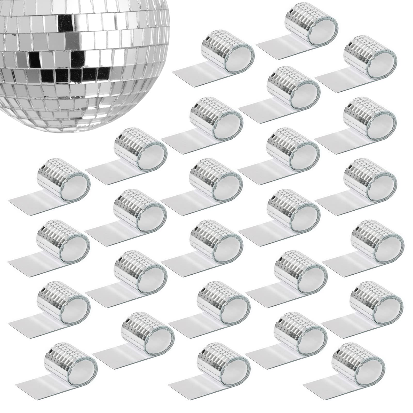 12272 PCS Self-Adhesive Mirror Mosaic Tiles - Small Square Disco Ball Tiles for DIY Crafts, Home Decor & Party Decoration - Perfect for Wall Art, Furniture Upcycling & Dance Floor Designs