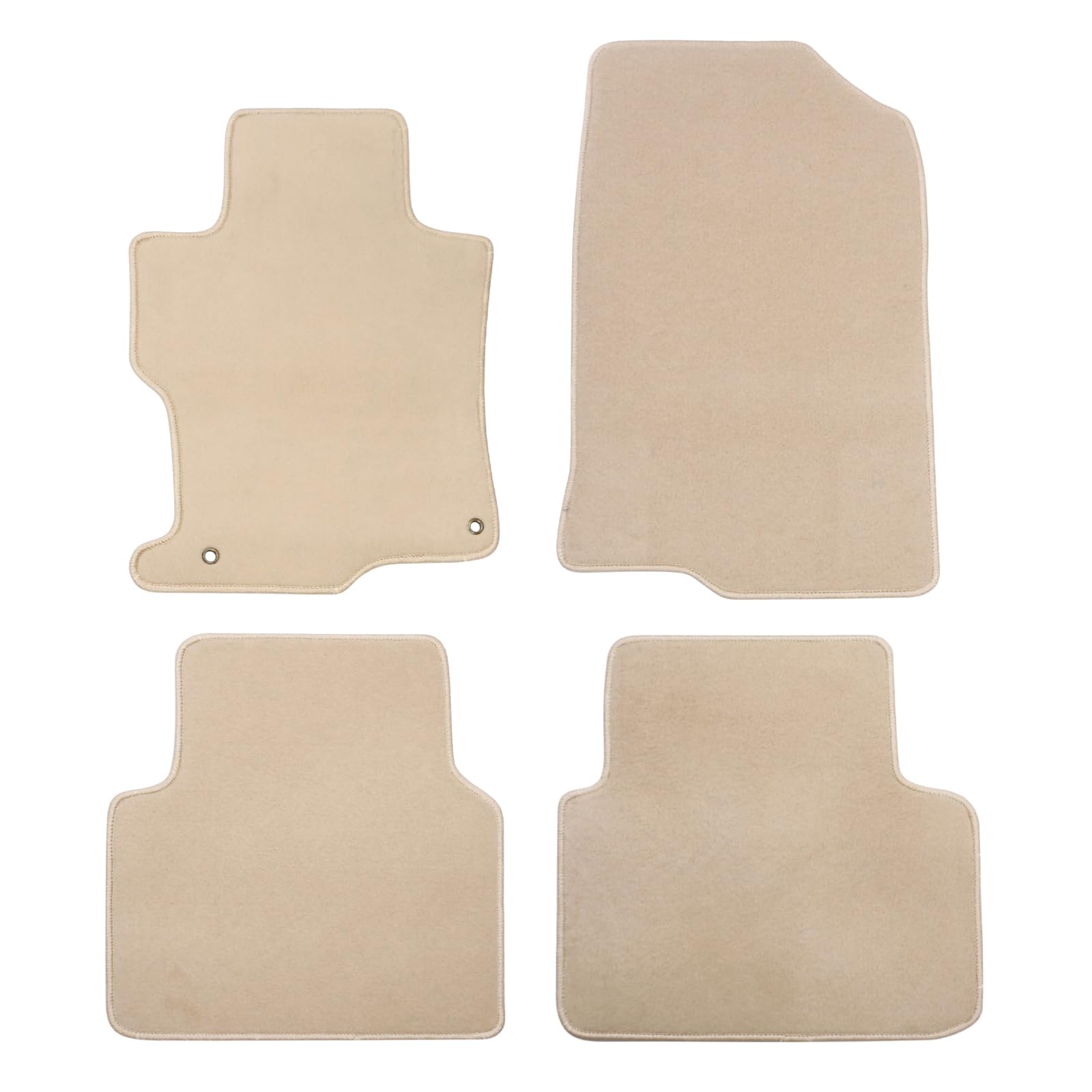 FREEMOTOR802® Non-Slip Nylon Car Floor Mats for 2008-2012 Honda Accord Sedan - 4PCS Beige Custom Fit Interior Accessories | Durable Protection for Daily Commute & Road Trips