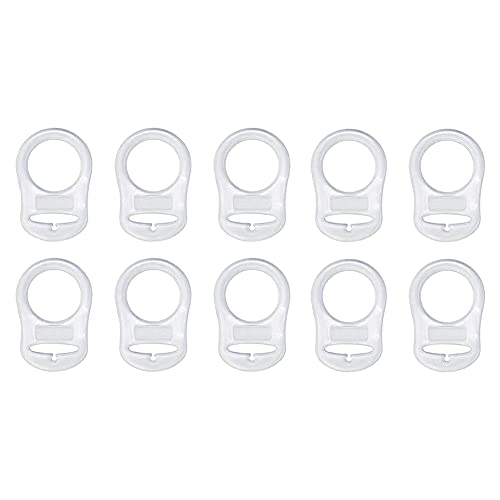 BPA-Free Silicone Pacifier Holder for Baby - Food Grade Safe Adapter Rings for Button Style Dummy Nipple, Teething Soother & Ribbon Clip - Perfect for On-the-Go Feeding and Infant Comfort