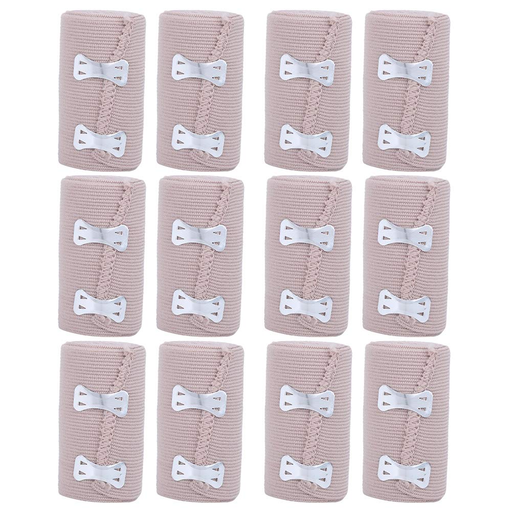12 PCS Elastic Bandage Wrap - Breathable Compression Bandage for Wound Dressing, Sports Injury & First Aid | Ideal for Ankle Support, Sprains, Post-Surgery Recovery & Emergency Kits