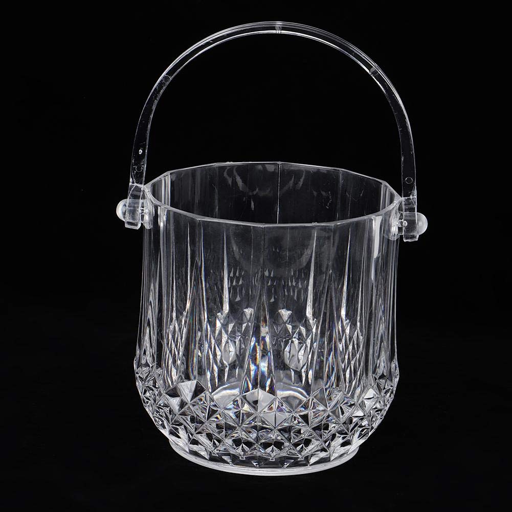 Premium Acrylic Ice Bucket - Crystal Clear Diamond Design for Cocktails, Wine & Beverages | Durable & Stylish Barware for Home, Cafe & Party Use