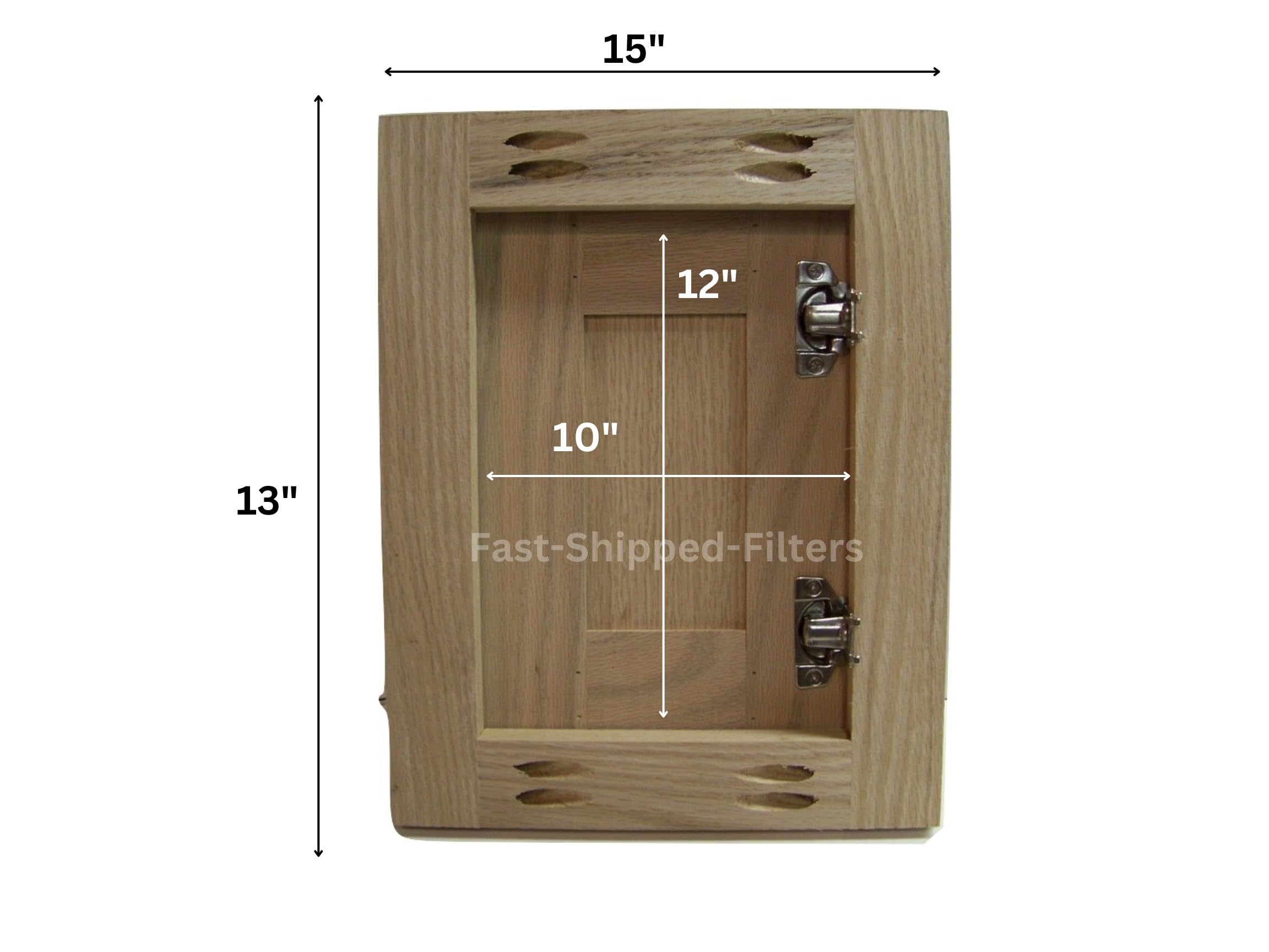 10x12 Laundry Chute Door Unfinished Oak - Fast Shipping & Durable Filters - Perfect for Home Laundry Rooms & Closet Organization