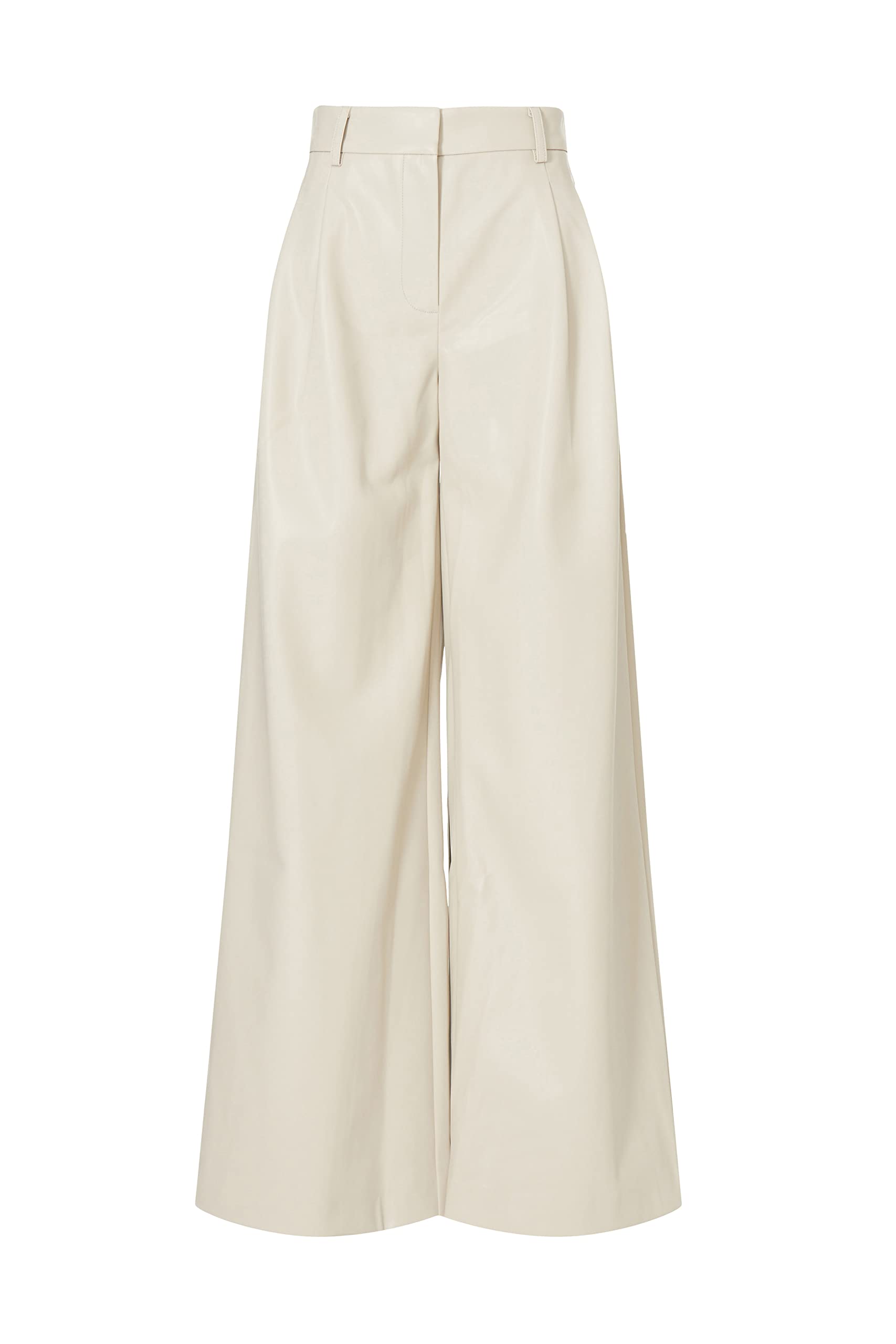 Stylish RTR Design Collective Wide Leg Faux Leather Pants for Women - High Waisted Stretch Vegan Leather Trousers - Perfect for Office, Night Out & Casual Wear
