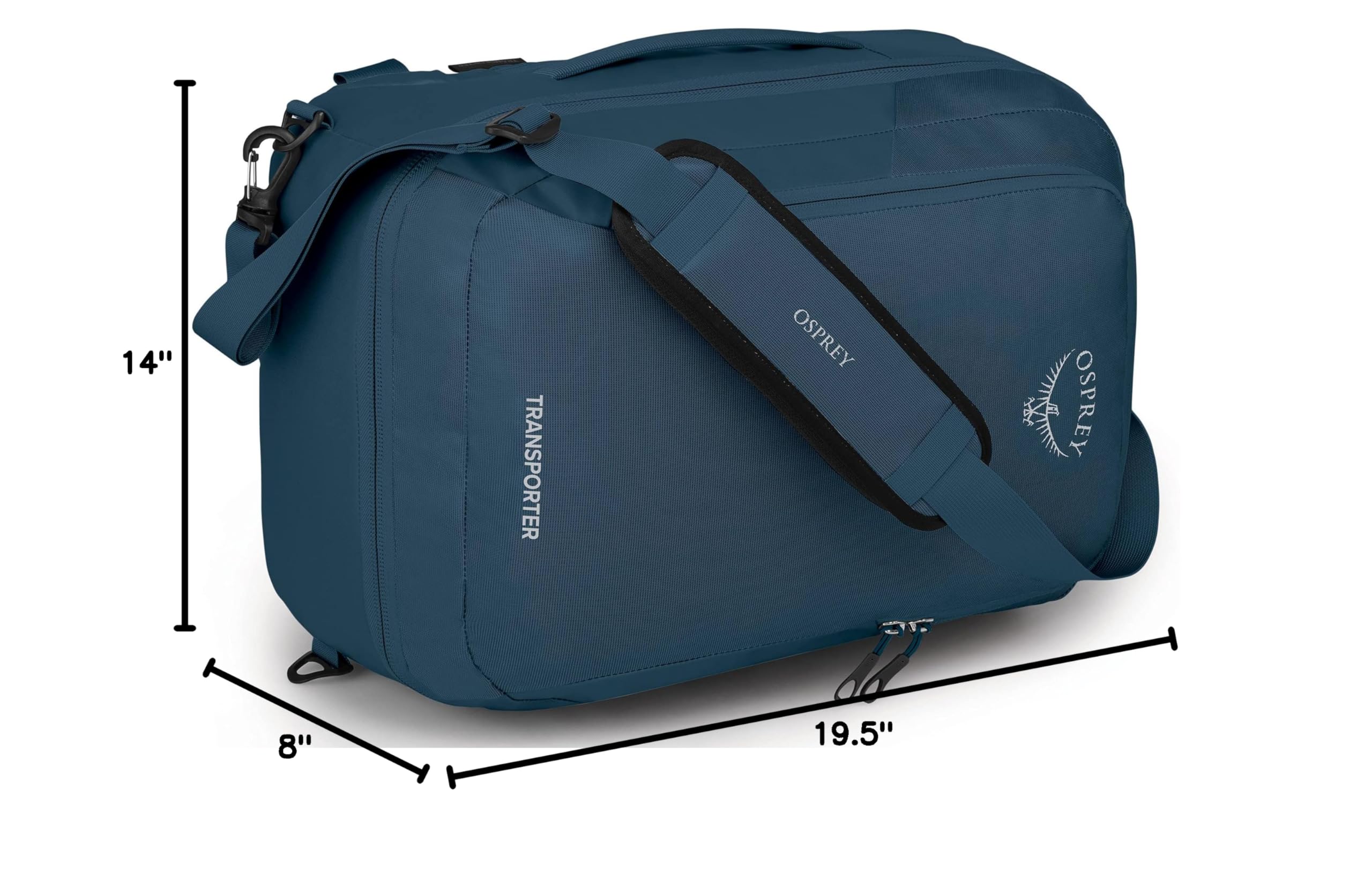 Osprey Transporter 36 Global Carry-On Travel Bag - Lightweight Durable Luggage for Air Travel, Business Trips & Adventure | Perfect for Weekend Getaways & International Flights
