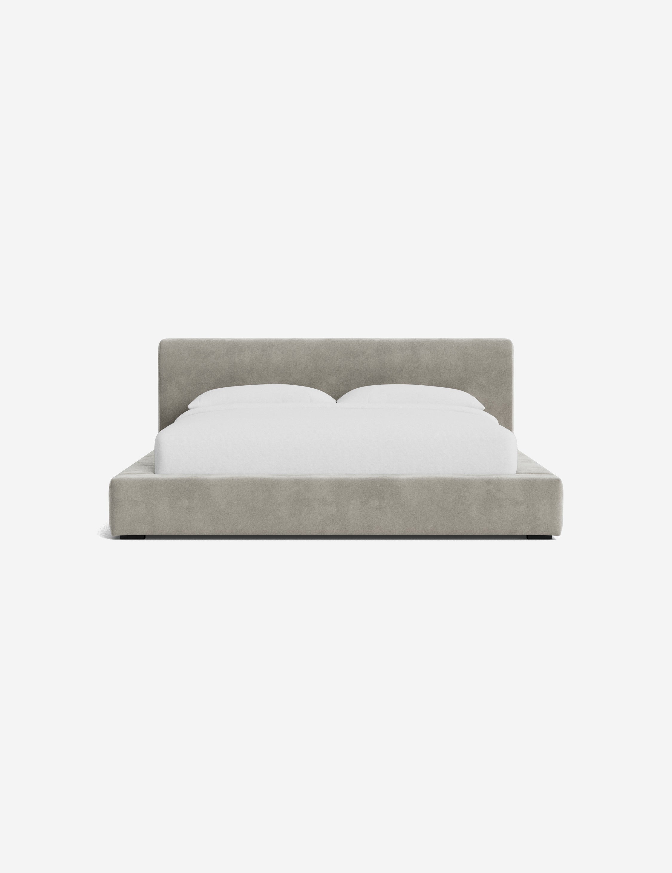 Clayton Platform Bed Frame - Queen Size, Modern Minimalist Wooden Bed with Sturdy Slat Support - Perfect for Bedroom, Guest Room, or Studio Apartment