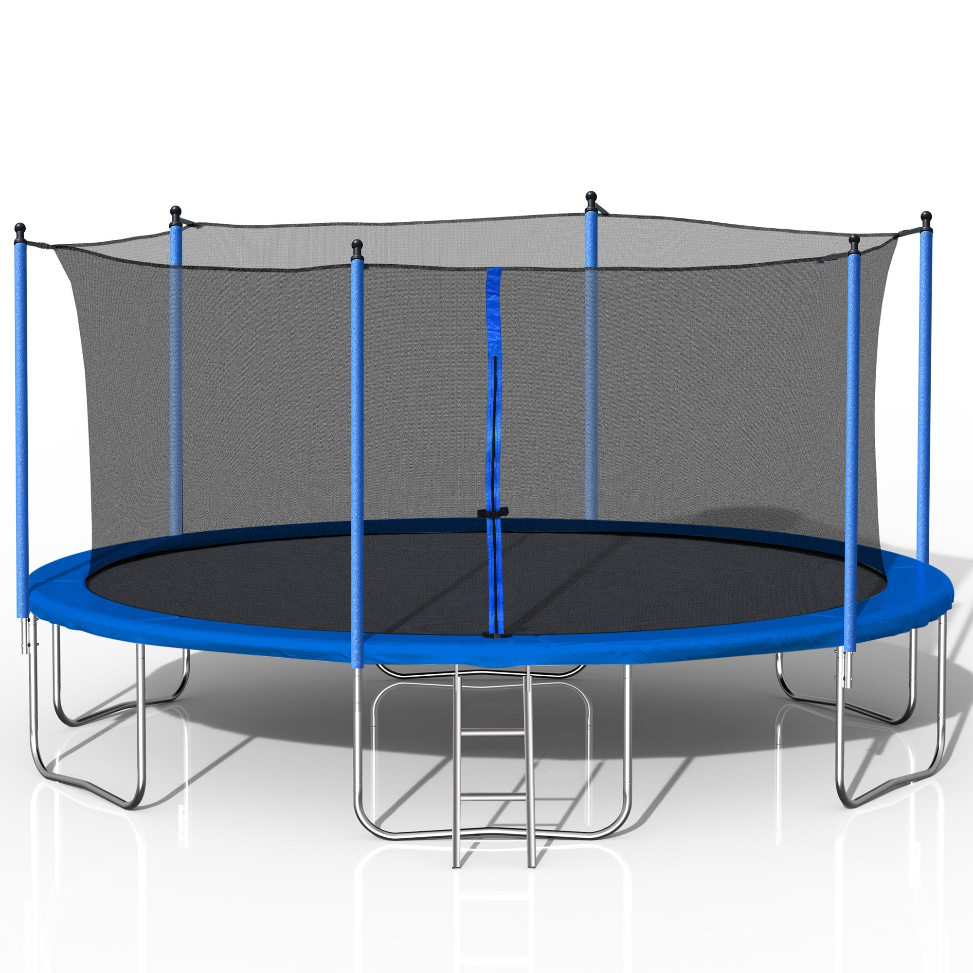 14FT Trampoline with Safety Enclosure Net - Heavy Duty Jumping Mat & Spring Padding for Kids & Adults - Outdoor Backyard Bounce Fun for Family Exercise & Playtime - Includes Ladder