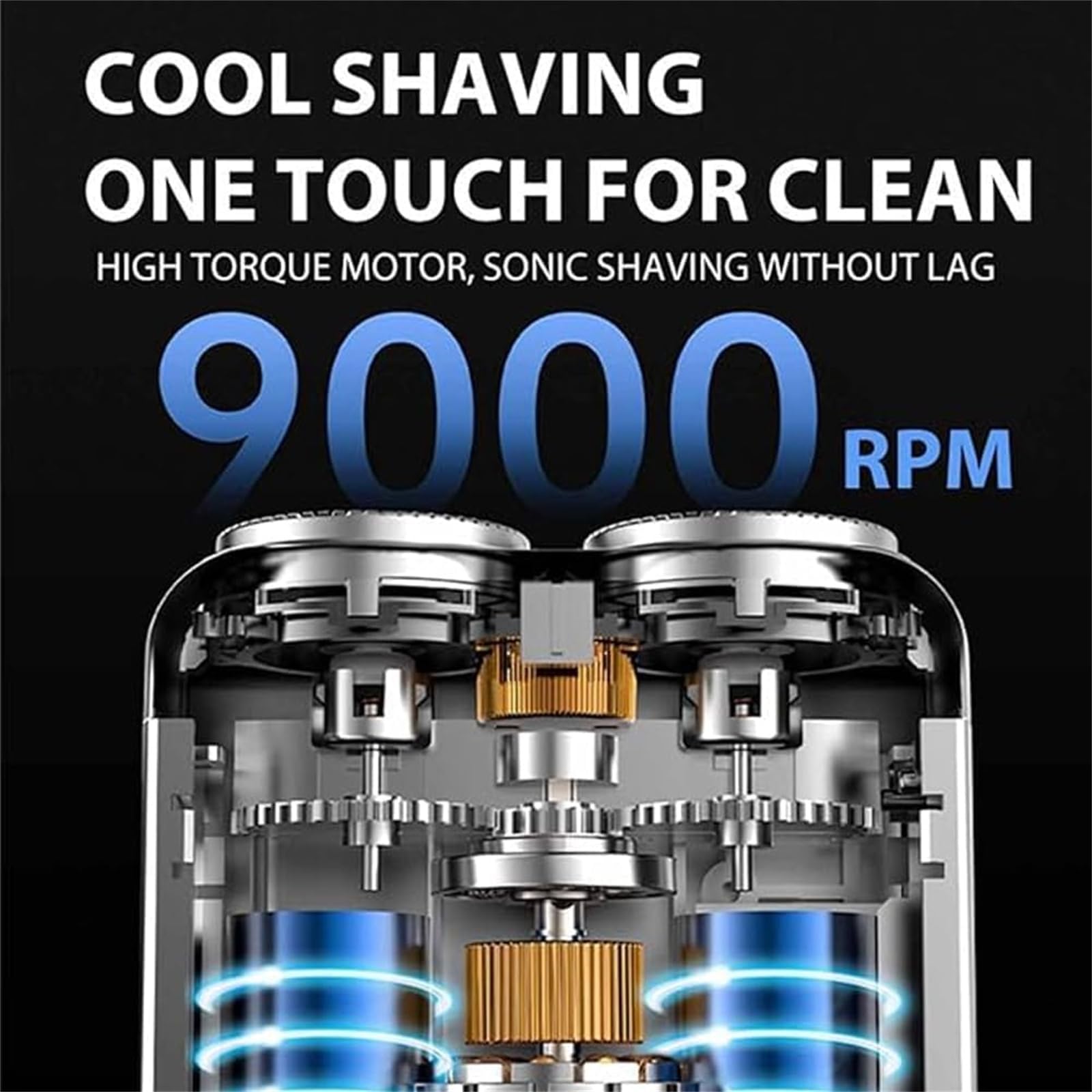 Mini Portable Electric Shaver for Men - Rechargeable Dual Blade Razor with USB Fast Charging & Waterproof Design (Orange) - Perfect for Travel, Gym & Daily Grooming
