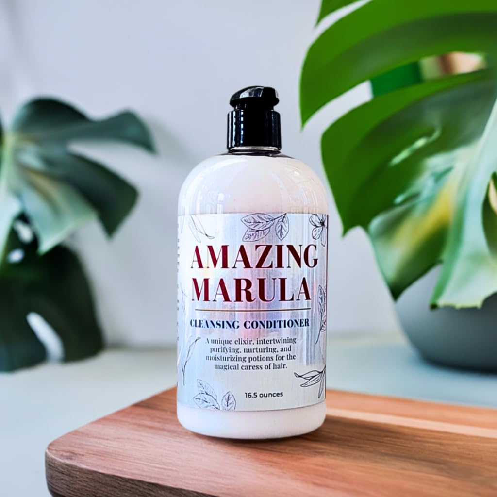 Marula Cleansing Conditioner for Damaged & Color-Treated Hair - Sulfate-Free, Moisturizing Hair Treatment (16.5 oz) | Gentle Cleansing & Deep Conditioning for Dry, Frizzy Hair - Perfect for Daily Use & Salon-Quality Results