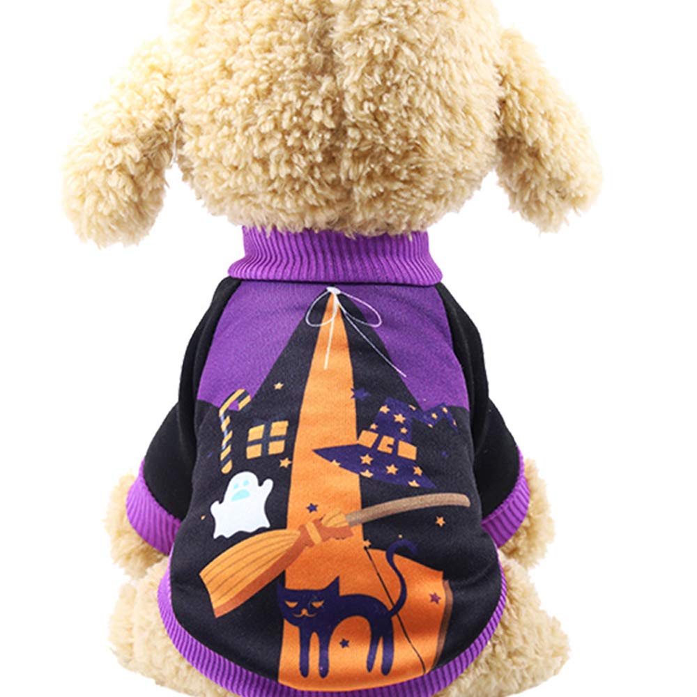 Halloween Pet Costume - Witch Style Dog Clothes for Small & Medium Dogs | Cute Witch Outfit for Halloween Parties & Pet Photo Shoots